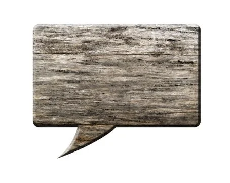 Wooden Speech Bubble Stock Illustration