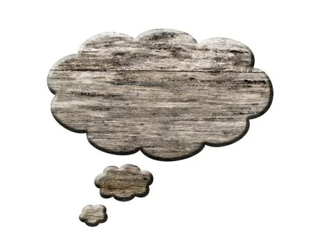 Wooden Speech Bubble Stock Illustration