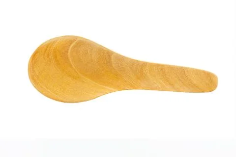 Wooden spoon isolated on withe background. Stock Photos