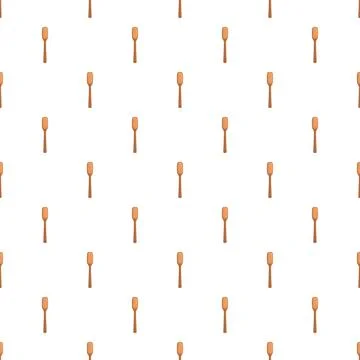 Wooden spoon pattern creating kitchen utensil background Stock Illustration