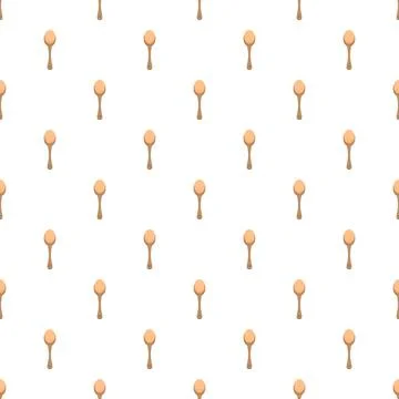 Wooden spoon pattern creating a seamless kitchen background Stock Illustration