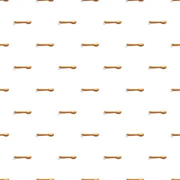 Wooden spoon pattern on white background for cooking 스톡 일러스트