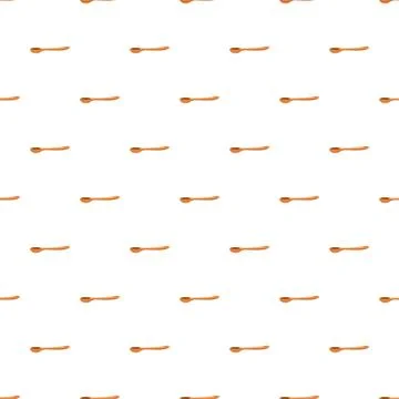 Wooden spoon seamless pattern for kitchenware design Stock Illustration