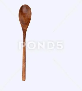 Wooden spoon on white background isolate Stock Photos