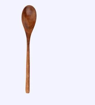 Wooden spoon on white background isolate Stock Photos