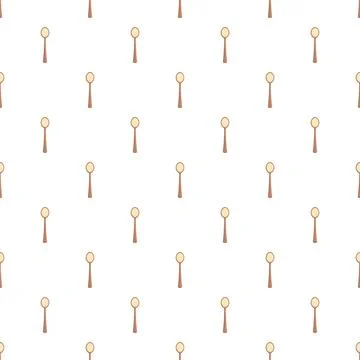 Wooden spoons background pattern repeating kitchen utensil 스톡 일러스트