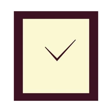 Wooden square clock on white background 스톡 일러스트