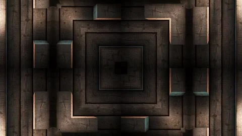 Wooden Squares Pattern Stock Footage 266013413