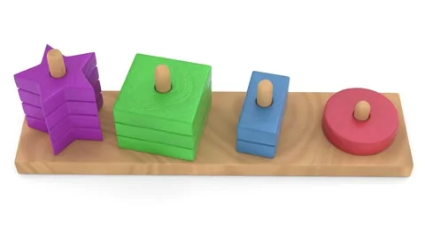 Wooden stacker game Stock Footage 318729002