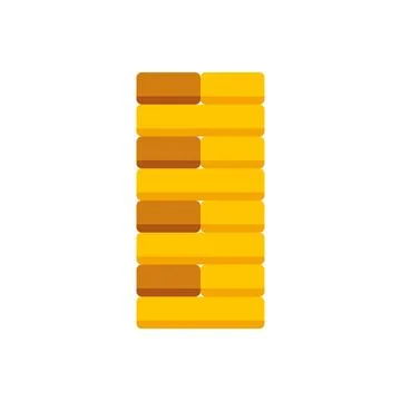 Wooden stacking game blocks tower construction illustration Stockillustratie