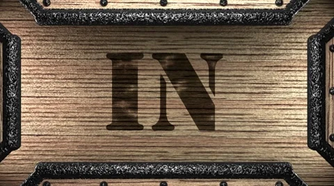 In on wooden stamp 스톡 동영상 8651429