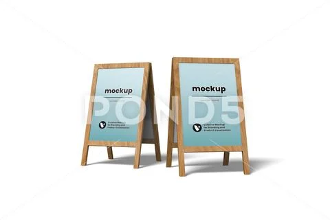 Wooden Stand Mockup PSD Template