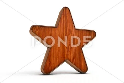 Wooden star Stock Illustration
