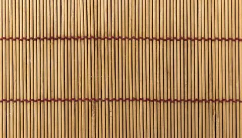 Wooden stick background. Japanese wooden mat background. Stock Photos