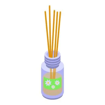 Wooden sticks diffuser icon, isometric style Stock Illustration