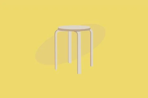 Wooden Stool Stock Illustration