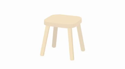 Wooden Stool Stock Illustration