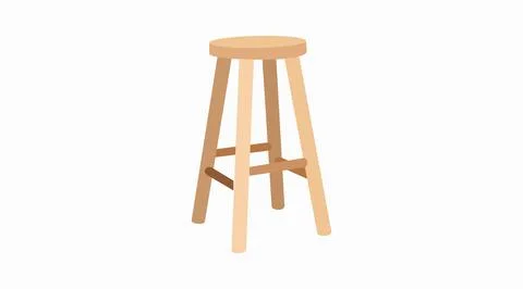Wooden Stool Stock Illustration