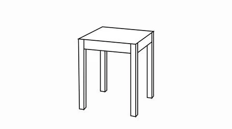 Wooden Stool Stock Illustration