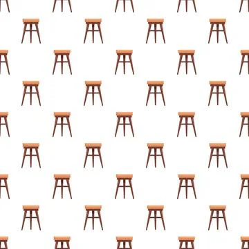 Wooden stool pattern arranging on a clean white background Stock Illustration