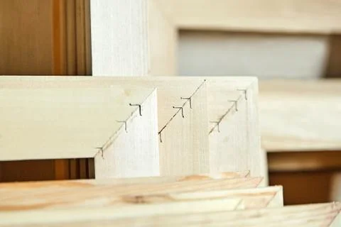 Wooden stretcher bar frames. Subframes for gallery wrapped canvas Stock Photos
