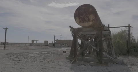 Wooden Structure with barrels Stock Footage 168213593