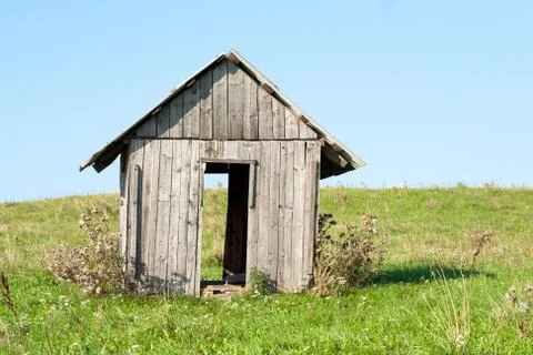 Wooden structure in the field Stock Photos