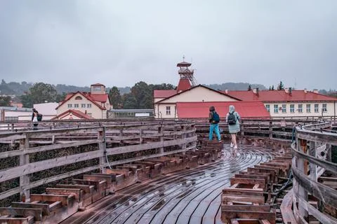 A wooden structure 스톡 사진