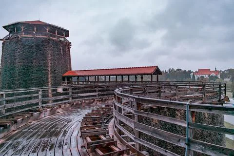 A wooden structure Foto stock