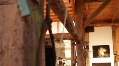 Wooden Support Beam Stock Footage 40807950