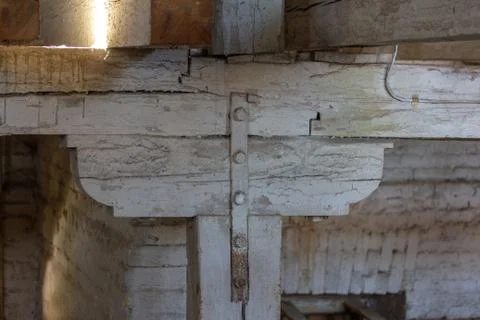 Wooden support structure close-up Stock Photos