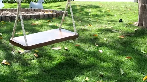 Wooden swing Stock Footage 260282263