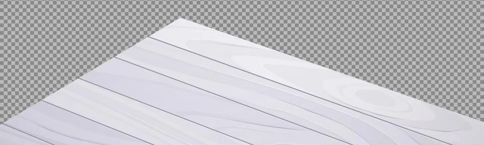 Wooden table angle perspective view, white desk Stock Illustration