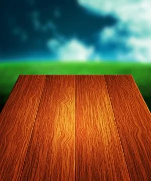 Wooden table backdrop Stock Illustration
