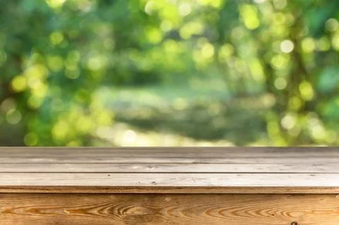 Wooden table background Stock Photos