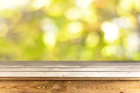 Wooden table background Stock Photos