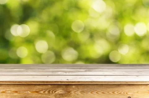 Wooden table background Stock Photos