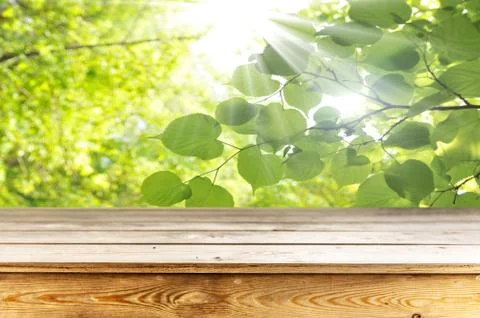 Wooden table background Stock Photos