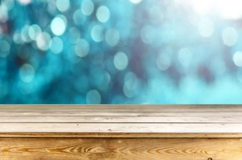 Wooden table background Stock Photos