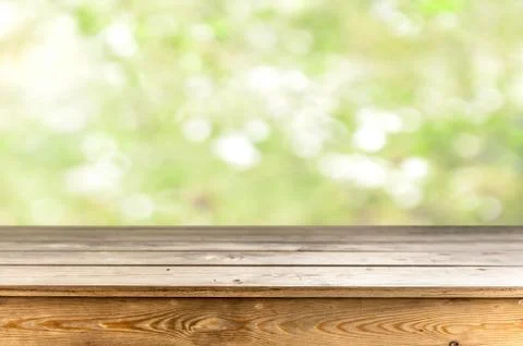 Wooden table background Stock Photos