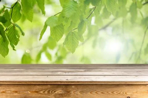 Wooden table background Stock Photos