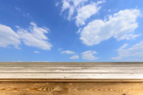 Wooden table background Stock Photos