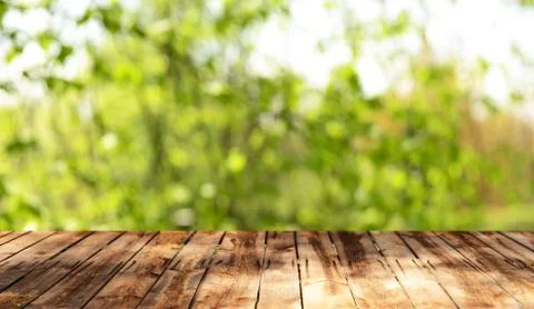 Wooden table background Stock Photos
