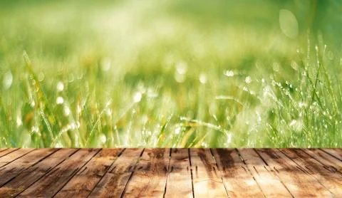 Wooden table background Stock Photos