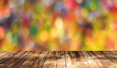 Wooden table background Stock Photos