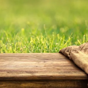 Wooden table background Stock Photos