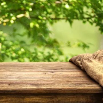 Wooden table background Stock Photos