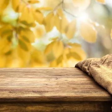Wooden table background Stock Photos