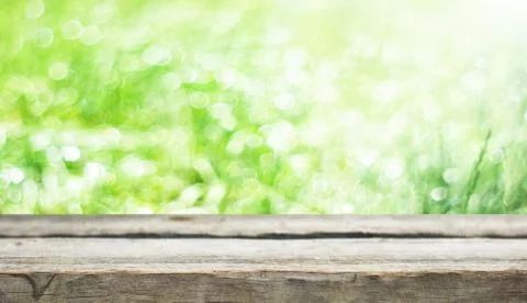 Wooden table background Stock Photos