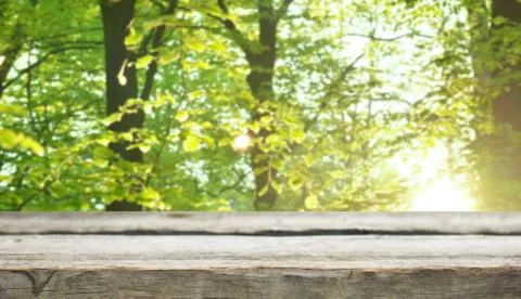 Wooden table background Stock Photos